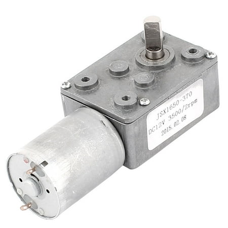 DC 12V 2RPM 6mm Shaft High Torque Turbine Worm Gear Boxuction Motor