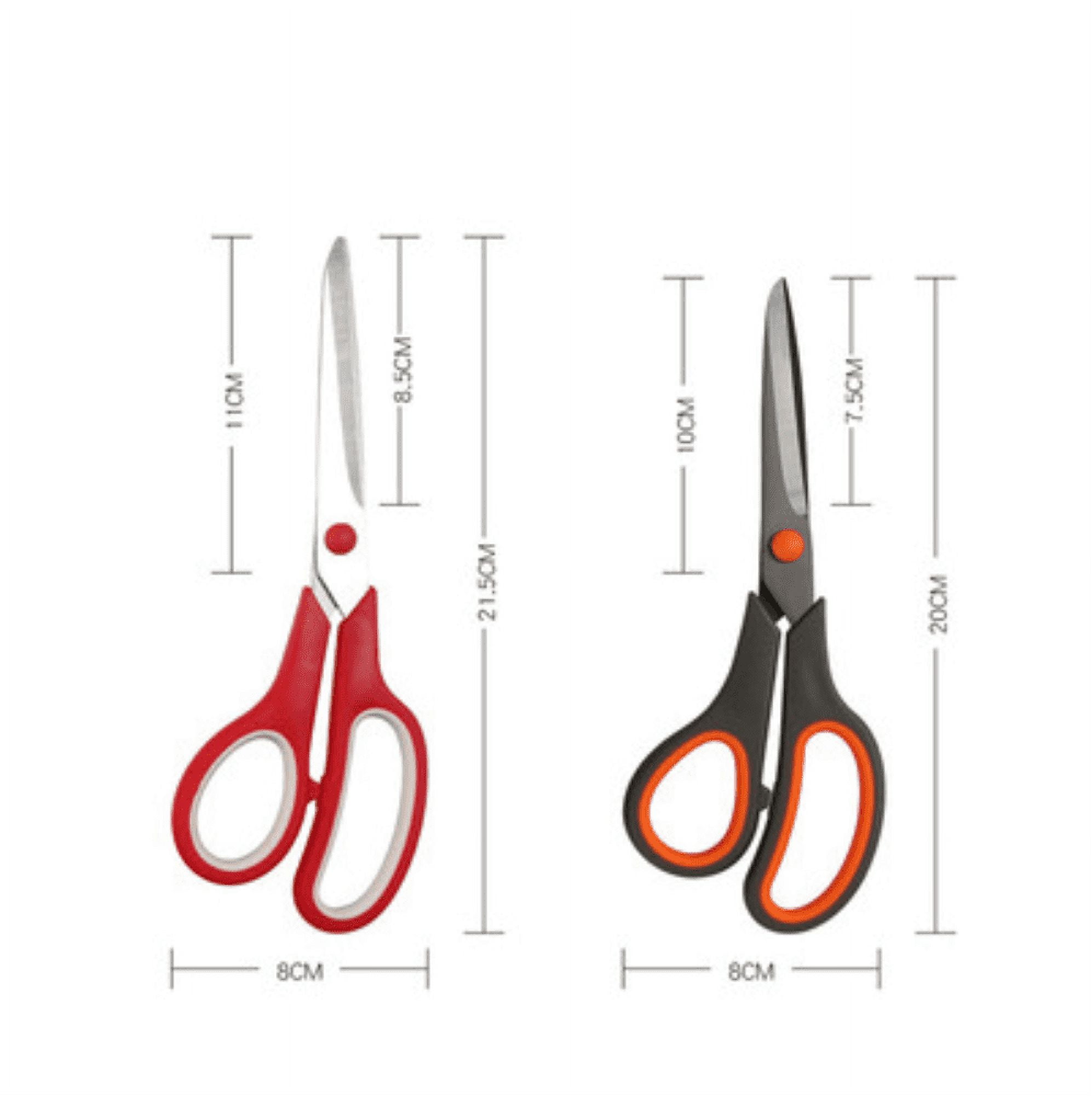 LIVINGO 2 Pack 8 Titanium Non-Stick Scissors, Professional Stainless Steel  Comfort Grip, All-Purpose, Straight Office Craft Scissors for  DIY(Red/Black) - Yahoo Shopping