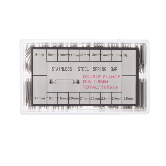 Pasador de enlace de correa de reloj, kit de reparación de correa de reloj, reloj profesional de acero inoxidable 15mm 360 Uds.