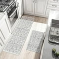 thumbnail image 2 of Kitchen Rug Set of 2, Cushioned Kitchen Floor Mats for Sink, Anti Fatigue Waterproof Kitchen Rugs Non Slip, Memory Foam Kitchen Mat for Bar,Standing,Laundry,Office,Grey, 2 of 6