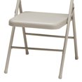 thumbnail image 4 of MECO Sudden Comfort All Steel Folding Chair Set, Buff Lace (Set of 4), 4 of 4