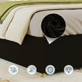 thumbnail image 4 of Full Size Cloud Bed Frame, Low Bed Frame Without Headboard, Corduroy Upholstered Low Platform Bed with Solid Wood Legs, No Box Spring Required, Quiet and Easy Assembly, Black, 4 of 8