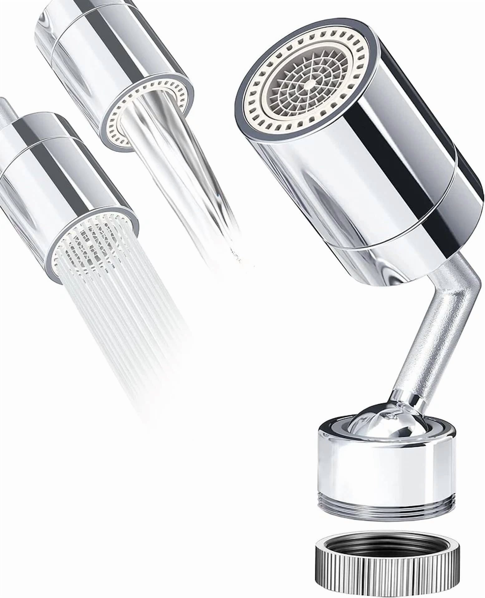 CIRCLE- 360° Swivel Kitchen Faucet Sink Aerator 1.8 Gpm Big Angle Rotate Spray Aerator