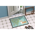 thumbnail image 4 of Carolines Treasures BB7608JMAT Welcome Friends Pembroke Welsh Corgi Red Doormat 24x36 36"L x 24"W multicolor, 4 of 4