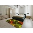 thumbnail image 4 of Ahgly Company Indoor Rectangle Patterned Dark Yellow Green Area Rugs, 5' x 8', 4 of 6