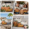 thumbnail image 5 of Pumpkin Fall Outdoor Waterproof Pillow Covers, Thanksgiving Sunflower Y'all Checkered Decorative Rectangle Throw Pillowcase Sofa Cushion Sham for Patio/Couch/Chair, 20"x12" 2 Pack, 5 of 8