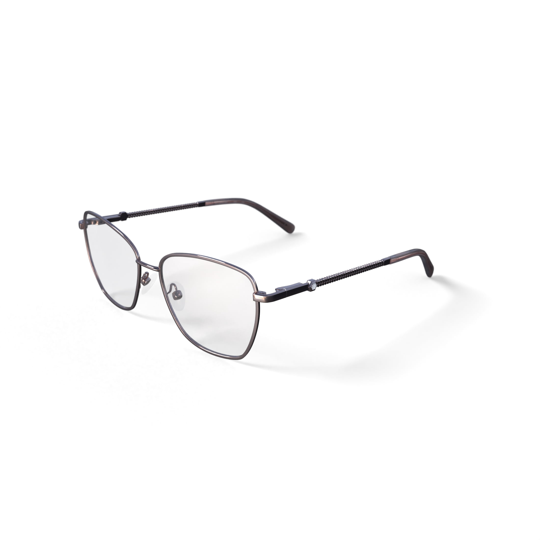 Walmart Women's Savannah Square Prescription Eyeglasses with Case, Rose Gold