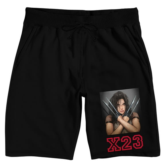 X-23 Marvel Publishing Arts Men's Black Sleep Pajama Shorts-Medium