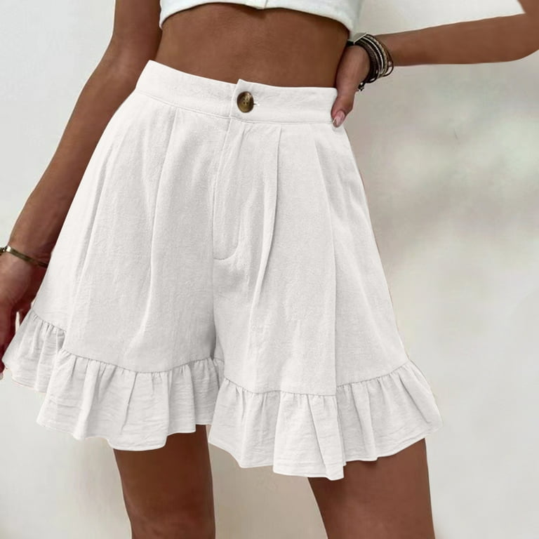 Clearance RYRJJ Summer Lounge Shorts for Women Fashion Linen