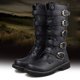 thumbnail image 2 of Botas altas para hombre, botas cómodas a la moda para motocicleta, botas de exterior con decoración de Metal de tendencia, zapatos para caminar resistentes al desgaste para hombre, 2 of 5