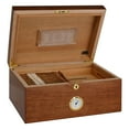 thumbnail image 4 of Humidor Supreme Balaton Cigar Storage Bubinga and Walnut Burl Wood, Holds 40-75 Cigars, 4 of 5