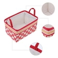 thumbnail image 3 of Unique Bargains Fabric Storage Bin with Handles Red 13.8*9.8*7.9in, 3 of 6