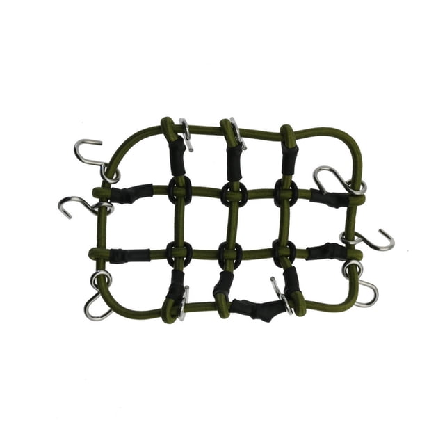 Vogacara Portaequipajes de techo, resistente al desgaste, Bungee reutilizable, red de equipaje, malla desmontable, accesorios de bolsillo, decoración, Kits de construcción modelo Verde militar Vogacara FN010401-03