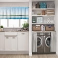 thumbnail image 5 of LALILO Kitchen Curtain Valance Rural Blue Lake And Green Rod Pocket Window Curtain 52"x 18" Set of 2, 5 of 5
