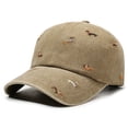 thumbnail image 5 of Embroidered Baseball Cap with Washed Finish, Unisex Soft Top Dad Hat, Adjustable Casual Outdoor Headwear, 5 of 5