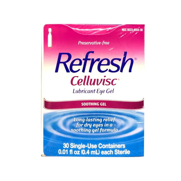 Celluvisc Lubricant Eye Gel Single-use Containers 30 Ea, Safe to use as often as needed. By Refresh