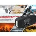 thumbnail image 3 of Solar Powered Emergency Weather with Hand Crank Dynamo AM FM NOAA Receiver 3 LED Flashlight and 2000mAh USB Power Bank for Mobile Phone Charging, 3 of 4