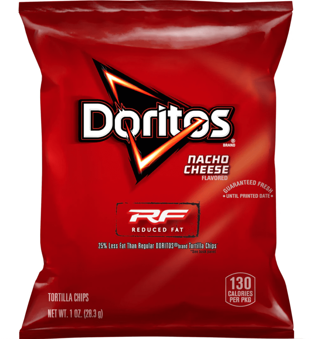 Doritos Nacho Reduced Fat Tortilla Chips, 1 oz Bags, Pack of 16, Bundled By Shoppyway