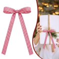 thumbnail image 2 of Clearance Sale | Plaid Pre-Tied Bows Check Ribbon Bows Ornaments Farmhouse Style Decorative Bows for Christmas Tree Wreath Holiday Craft, 2 of 5