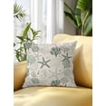 thumbnail image 2 of Outdoor Pillows Waterproof, Green Coastal Bedding Throw Pillows with Insert for Couch Sofa Bed, Ocean Coral Starfish Seahorse Farmhouse 18x18 Inch Pillowcases Decorative Patio Pillow Set of 1, 2 of 8