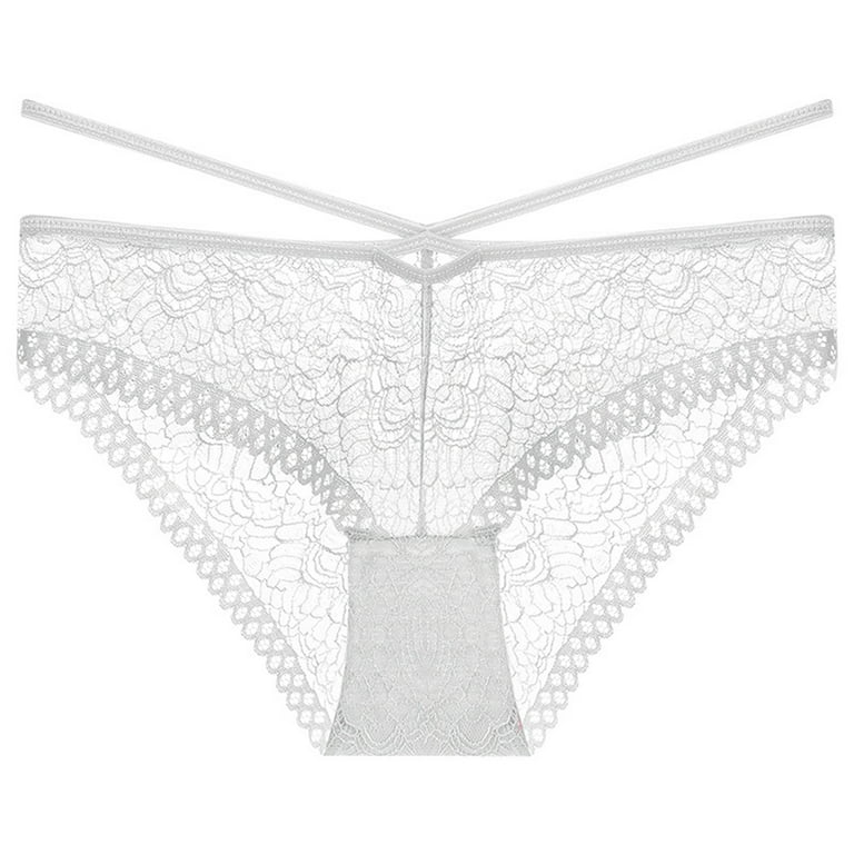 rygai Women Panties Triangle Shape Low Waist Lace Stitching See-through  Patchwork Seductive Anti-septic Thin High Elasticity Women Briefs for Inner