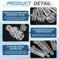 thumbnail image 3 of Uxcell 20 Set M6x12mm Clear Acrylic Phillips Round Head Screws with Hex Nuts Kit, 3 of 7