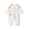 thumbnail image 3 of QSXADF Newborn Bodysuits Infant Girls Rompers Solid 1 Piece Lightweight Summer Soft Infant Outfits, 3 of 3