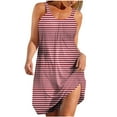 thumbnail image 2 of Baikeli Essentiels de Printemps Femmes Mode Féminine Couleur Unie Camisoles Sans Manches Robe Col Rond Robe Femmes Décontractée, 2 of 5