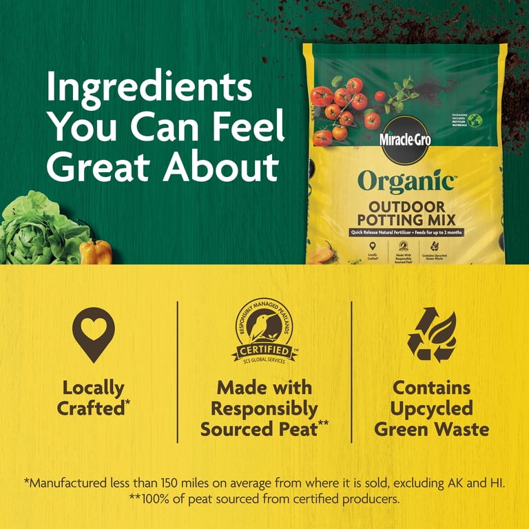 Miracle-Gro 25 Qt. Organic Outdoor Potting Mix