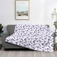 thumbnail image 2 of Disketp Lavender Flowers Flannel Blankets - Thick and Warm Blanket for Winter, Soft Fuzzy Plush King Blanket for All Seasons50"x40", 2 of 6
