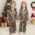 thumbnail image 5 of UAYOTSE Kids Pajamas Set Long Sleeve Button Down Sleepwear Girls Boys Set 2 Pcs Loungewear for 6 15 Years,Sizes 13-14 Years, 5 of 6