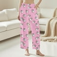 thumbnail image 2 of Puyaiuu Women's Christmas Plush Pajama Pants with Pockets, Soft Fleece Pants Holiday Print Gift, 2 of 6