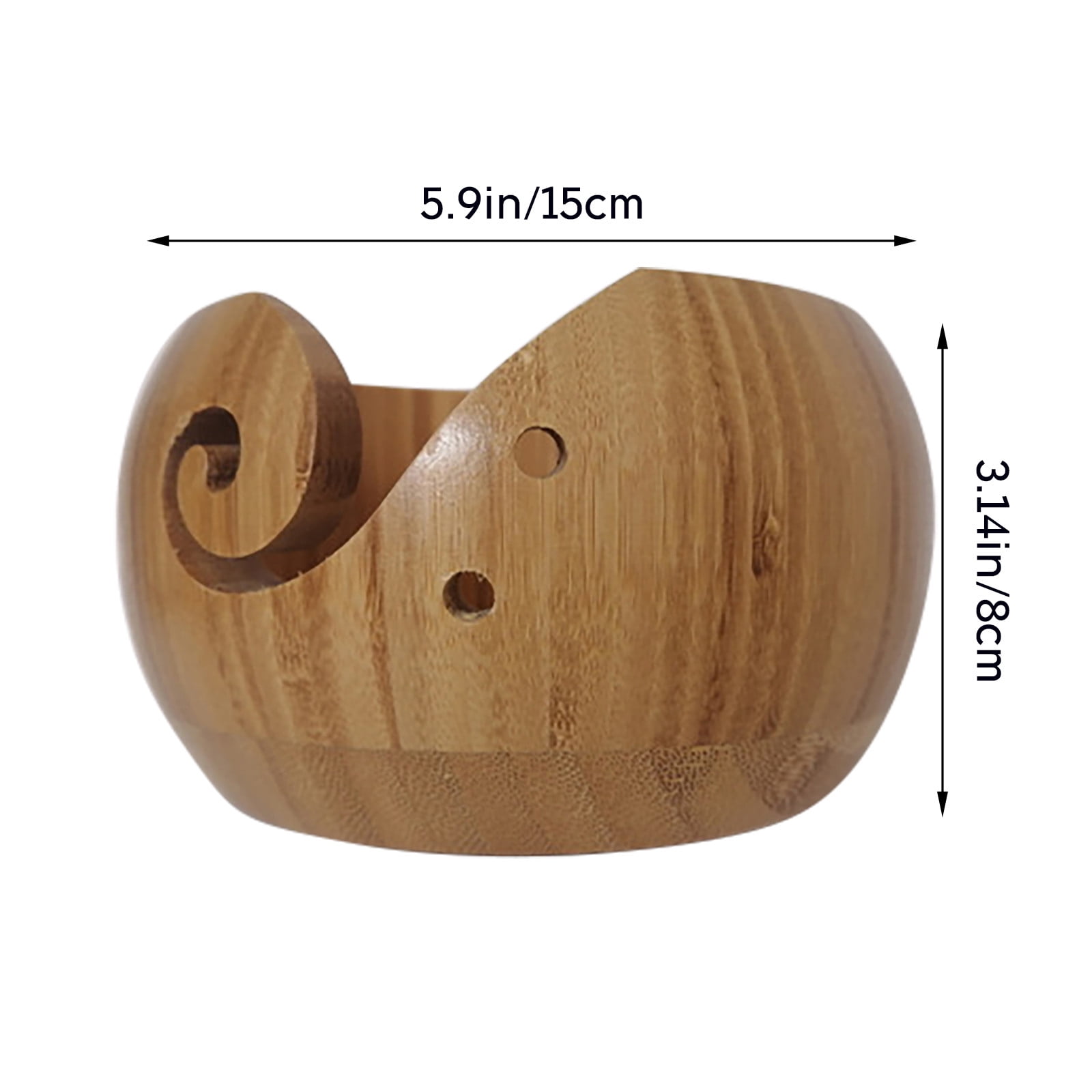 GBAYXJ Yarn Bowl Organizer Wood Storage Portable Holder Handmade for Knitting Crochet(D)
