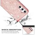 thumbnail image 6 of Samsung Galaxy A14 5G Case, Glitter Sparkly Bling Slim Fit Thin Girly Women Girls Shiny Shockproof Protective Phone Cases Cover, Rose Gold/Pink, 6 of 8
