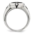 thumbnail image 2 of Auriga Fine Jewelry Stainless Steel Antiqued Polished and Textured Cross Ring for Men Size 10, 2 of 7
