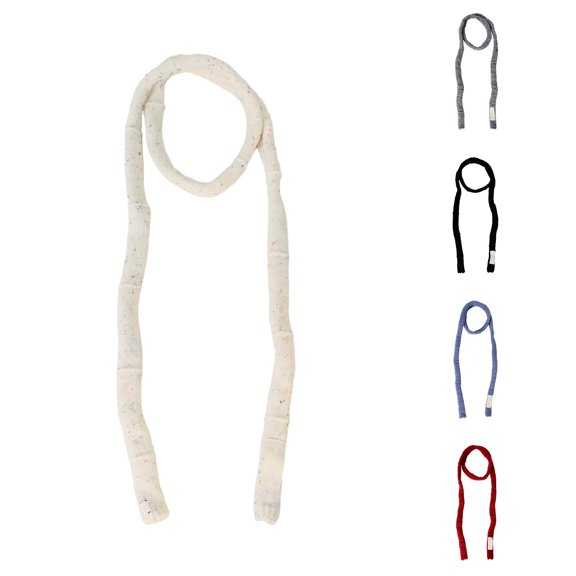 AWZXDE Elegant Knit Long Loop Scarf For Cozy Winter Fashion And Neck Warmer White
