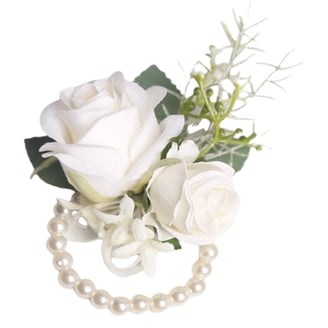 URROMA Artificial Sunflower Wedding Corsage Set - 2 Pc Boutonniere & Wrist Flower For Bride, Groom, Bridesmaid, Prom