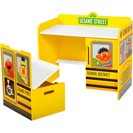 Sesame Street School Bus Desk and Bench Set