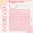 thumbnail image 6 of Dznils Pink Ruffle Shower Curtain with Hooks, Farmhouse Fabric Bathroom Curtain, 72" x 72", 6 of 10