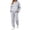 Light Gray, variant on Unir Women Soft Zip Hoodie Tracksuit, Resistant Easy Care Two Piece Loungewear Set Multiple Solid Shades S-XXXL Anti-Pilling Casual Suit