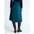 thumbnail image 4 of Free Assembly Women’s and Women’s Plus Pleated Tab Waist Midi Skirt, Sizes 0-28W, 4 of 6