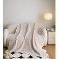 thumbnail image 2 of Ultra Soft Cozy Crocodile Pattern Buffalo Checkerboard Fluffy Microfiber Knitted Throw Blanket Lightweight Fleece Checkered Blanket for Sofa Couch Bed Travel Beige 30"X40"?-¡­, 2 of 6