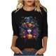 thumbnail image 2 of Heisall Womens Hoodies Halloween Print Round Neck 3/4 Sleeve Loose Fit Tshirts 2025 New Arrival Fashion Tops, 2 of 5
