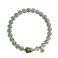 thumbnail image 1 of Pulsera de jade nefrita para mujer con cuentas de color verde hielo de 6 mm, 1 of 1