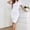 White, variant on LADIGASU Women's Casual Solid Color Summer Short Sleeve Round-Neck Dress