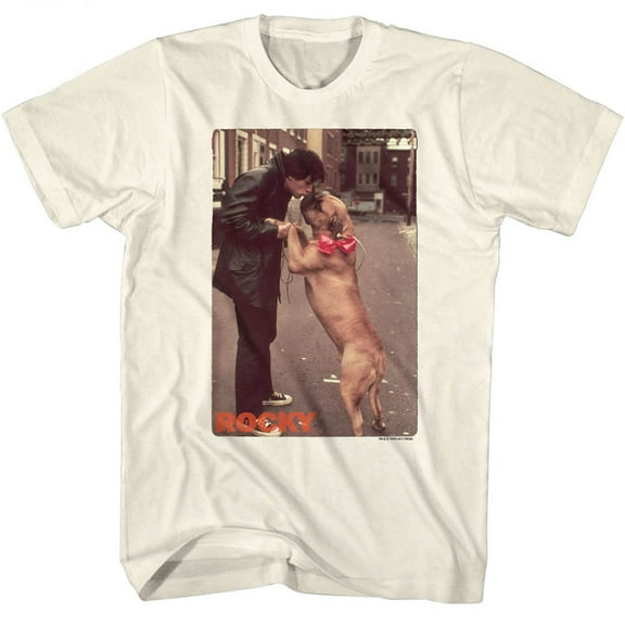 Rocky Kissy Dog Natural T-Shirt