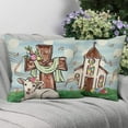 thumbnail image 4 of Easter Religious Cross Decorative Throw Pillow Covers 18x18 Set of 4, Lamb Church Faith Bless This Home All Who Enter Outdoor Home Decor, Oh Come Let Adore Him Christian Jesus Couch Cushion Case, 4 of 6
