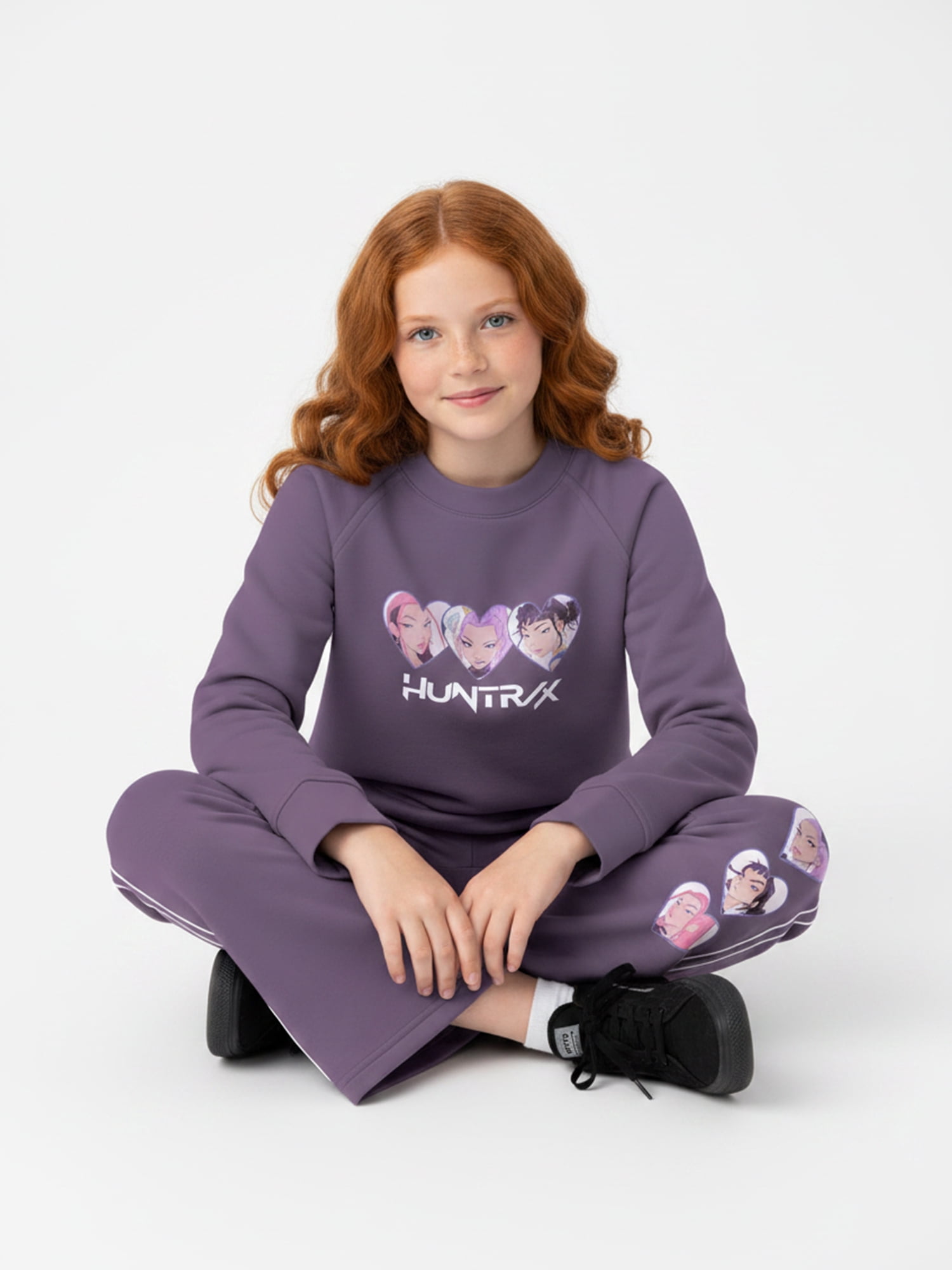 K-Pop Demon Hunters, Girls' & Big Girls' Graphic Sweatpants, Super Cute Trio, Sizes 4-16