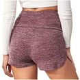 thumbnail image 5 of SDNall Maternity Shorts Maternity Leggings Shorts Drawstring Tie Front Curved Hem Sports Pregnancy Clothes Summer Maternity Clothes (Wine, Sizes S-XXL), 5 of 9