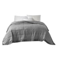 thumbnail image 4 of Oversized Down Alternative Blanket with Satin Trim Charcoal King, 4 of 6